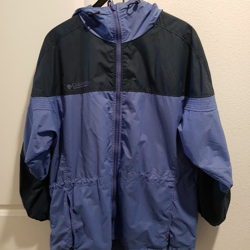 Columbia Women's Waterproof jacket with hood - Blue on Blue